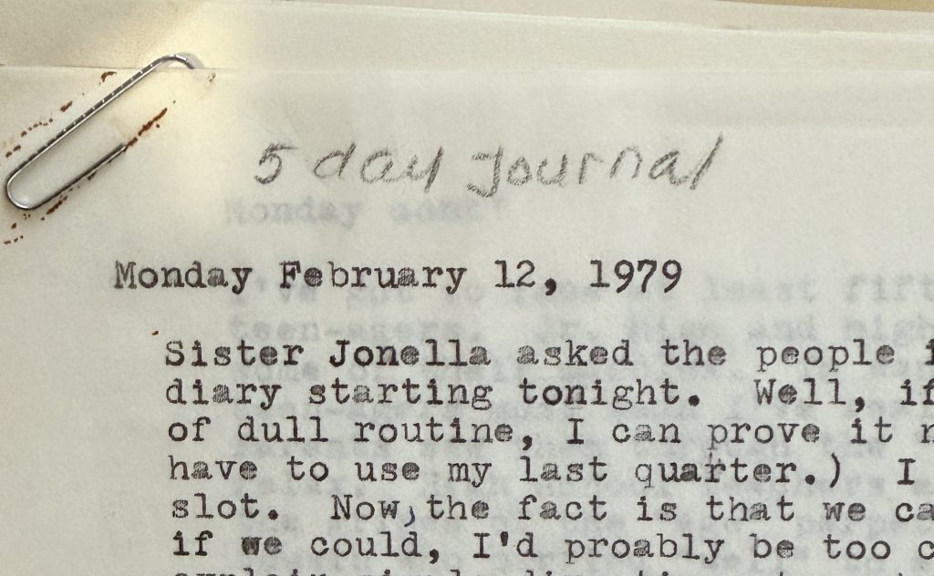 5-Day Journal, February&nbsp;1979